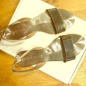 Aldo Yoana Gold Flat Slingback Sandals | Sz 8